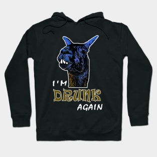 I'm Drunk Again Funny Llama T-Shirt Hoodie